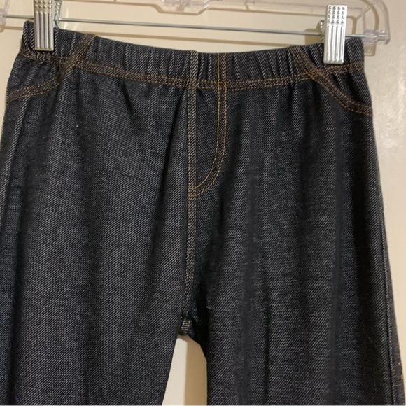 F&F Girls Pull-on Stretch Leggings Jeggings One Size Indigo Dark Blue Fabric. - Picture 6 of 9
